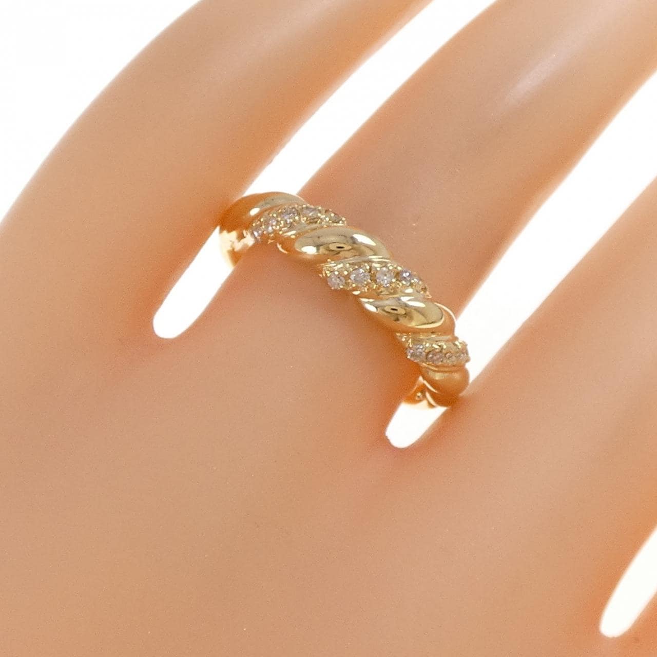 K18YG ダイヤモンド リング 0.15CT