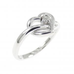 K10WG ハート ダイヤモンド リング 0.02CT