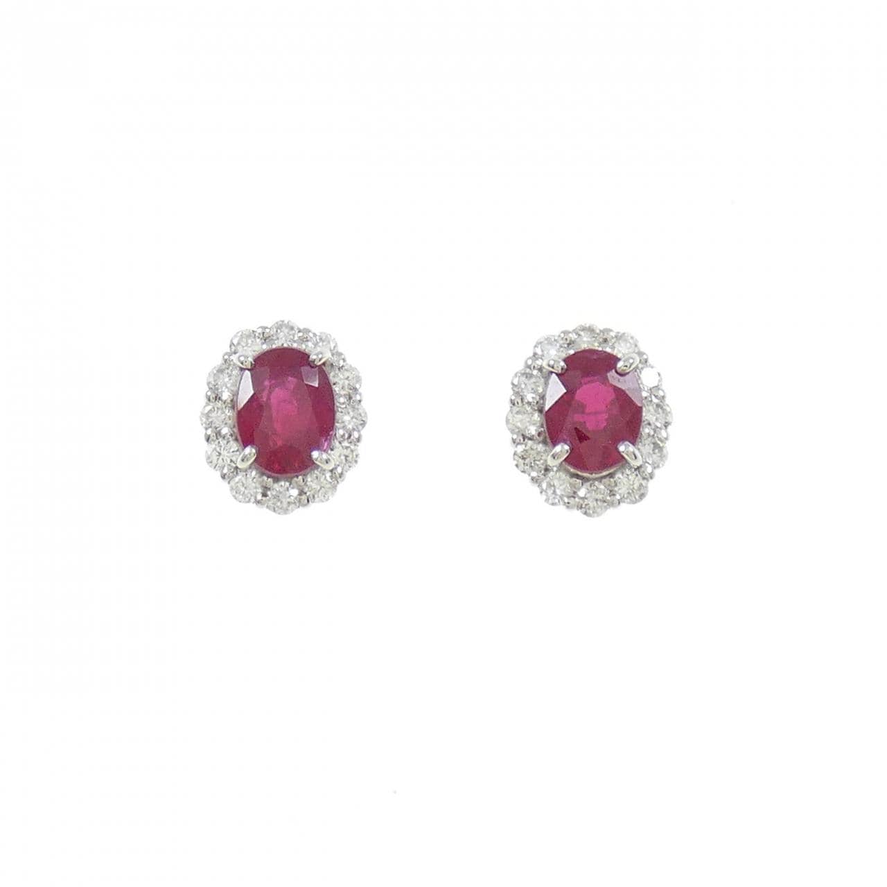 【新品】PT900 ルビー ピアス 0.61CT