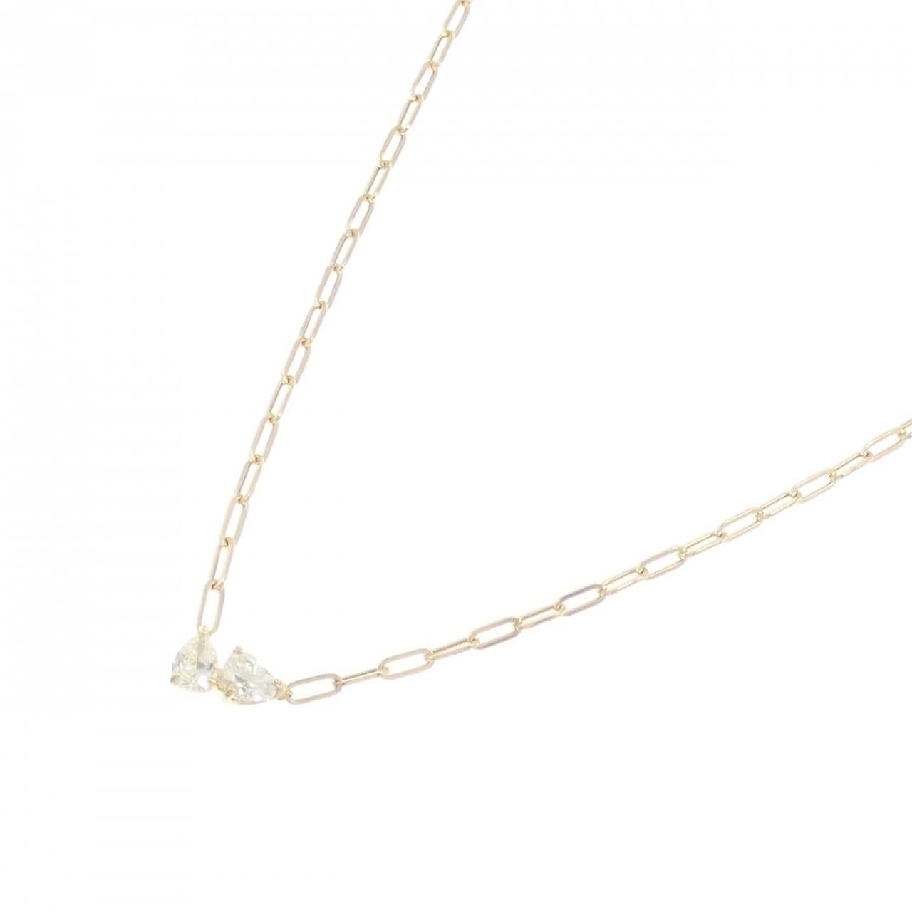 [新品] K18YG 心形钻石项链 0.31CT