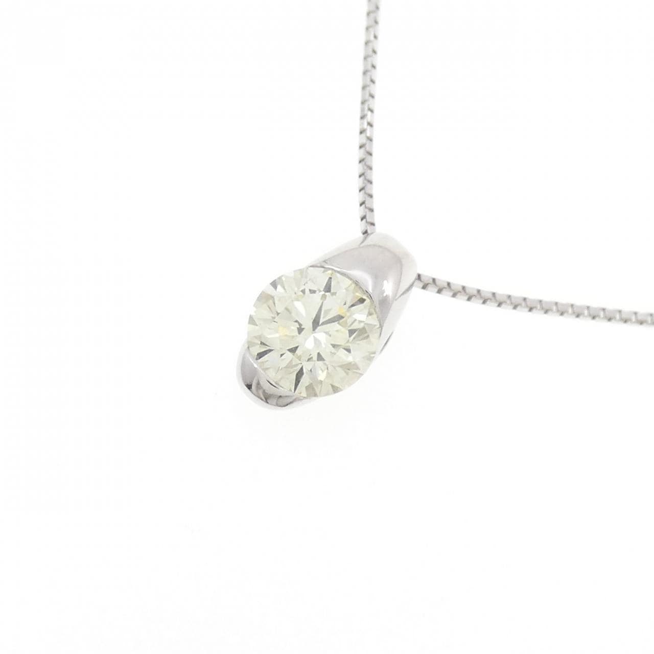 K18WG ダイヤモンド ネックレス 0.75CT