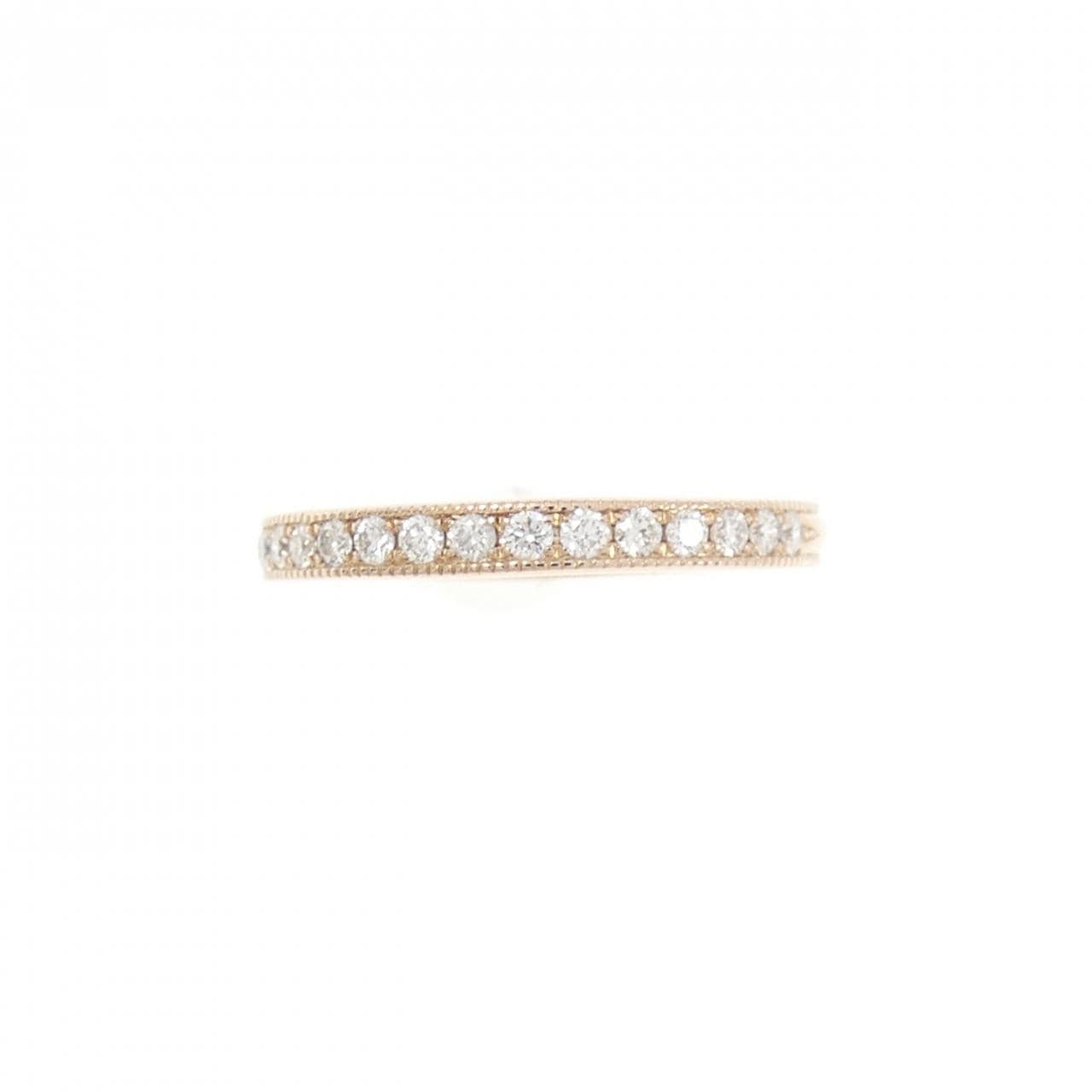 K18PG ハーフエタニティ ダイヤモンド リング 0.15CT