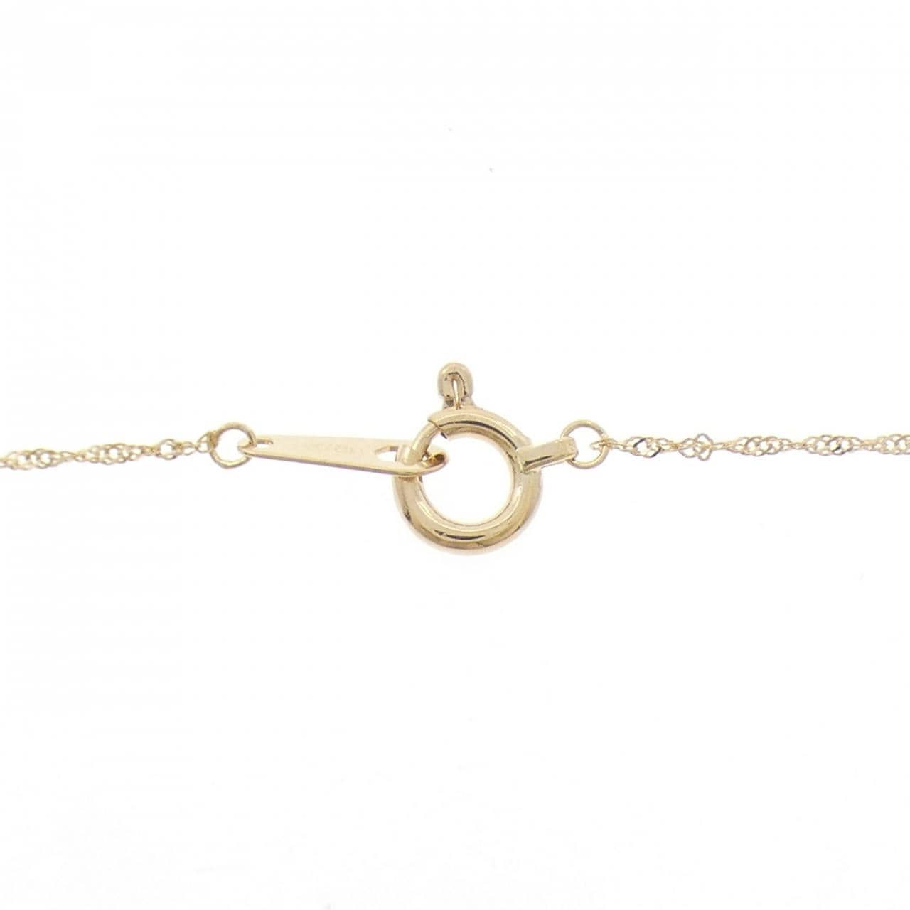 18K黄金单钻钻石项链，0.300克拉