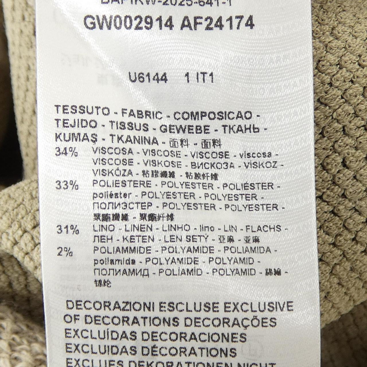 ジョルジオ アルマーニ GIORGIO ARMANI GW002914　AF24174 ジャケット