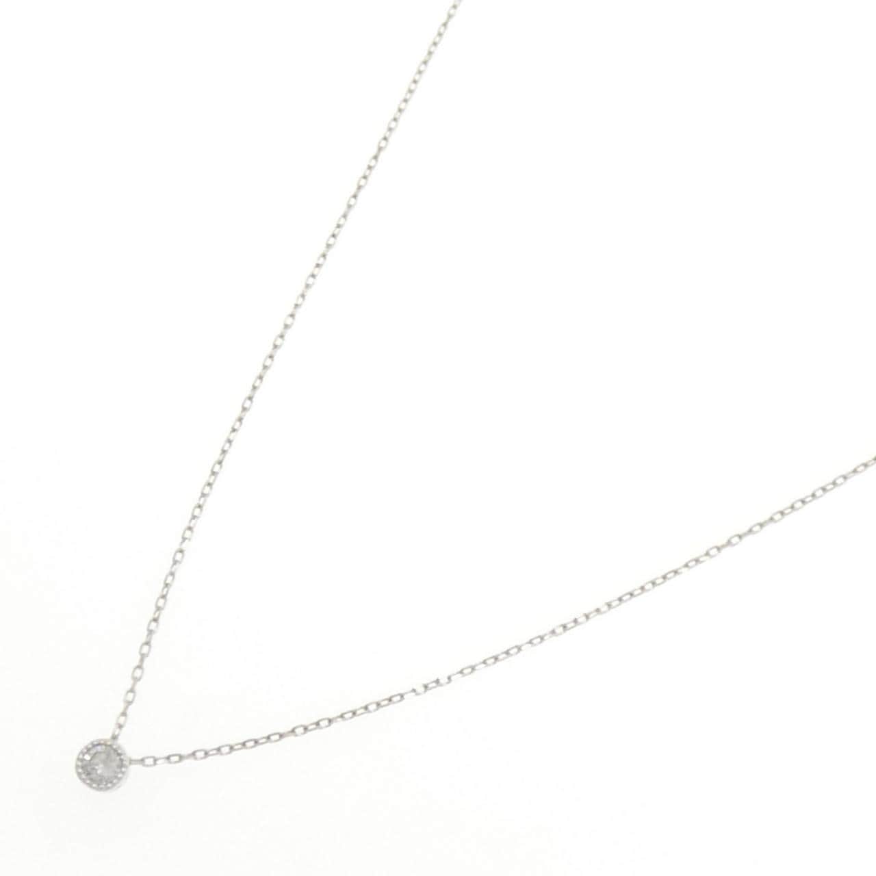K18WG ダイヤモンド ネックレス 0.10CT