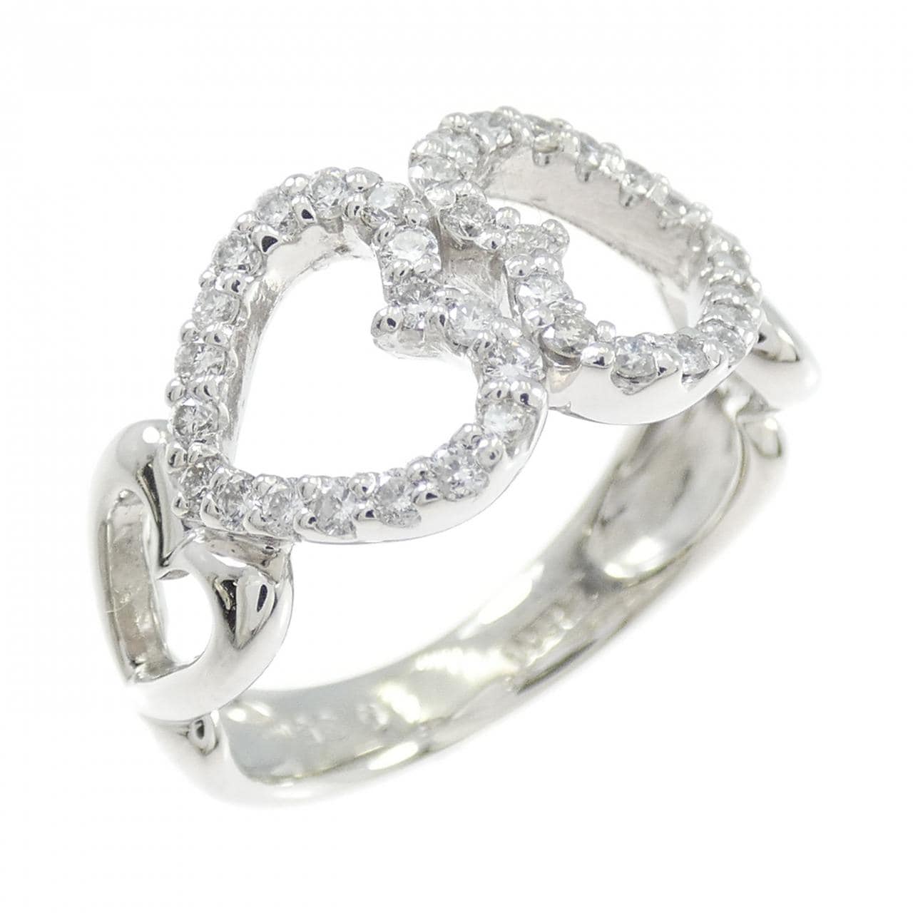 PT900 ハート ダイヤモンド リング 0.35CT