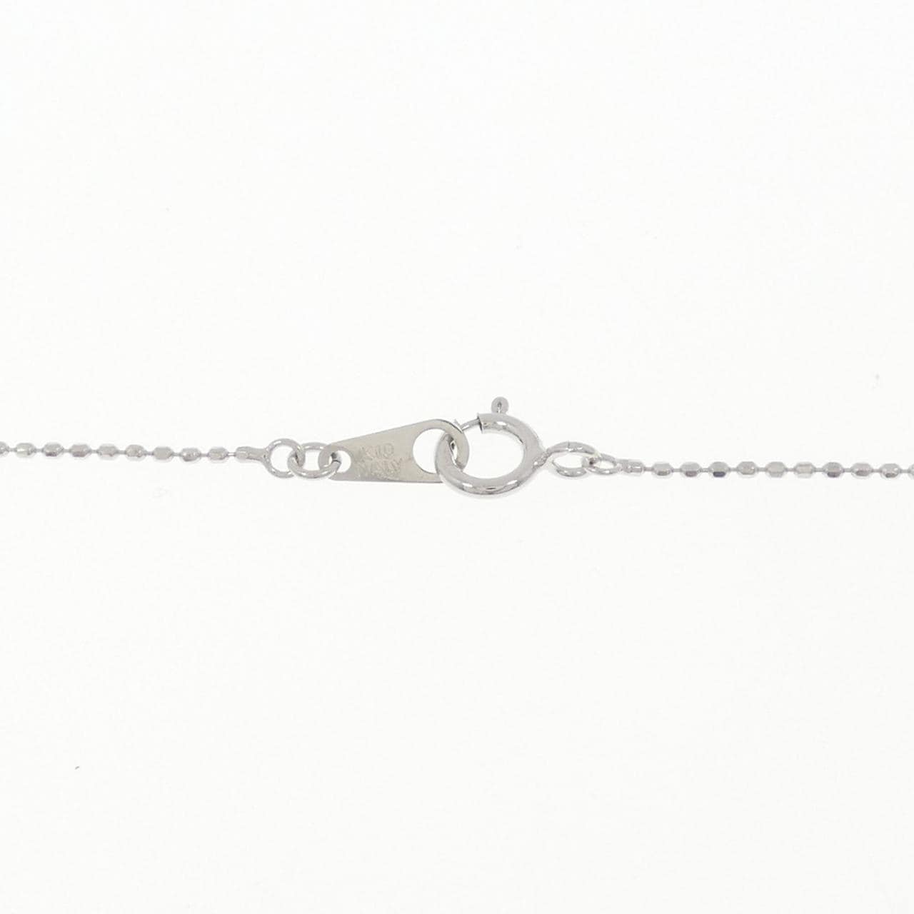 K10WG フラワー ダイヤモンド ネックレス