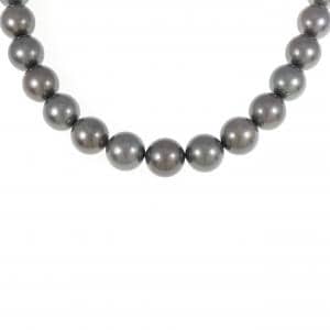 シルバークラスプ 黒蝶パール ネックレス 8-12mm