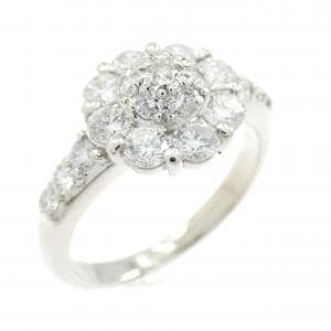 PT900 フラワー ダイヤモンド リング 1.00CT