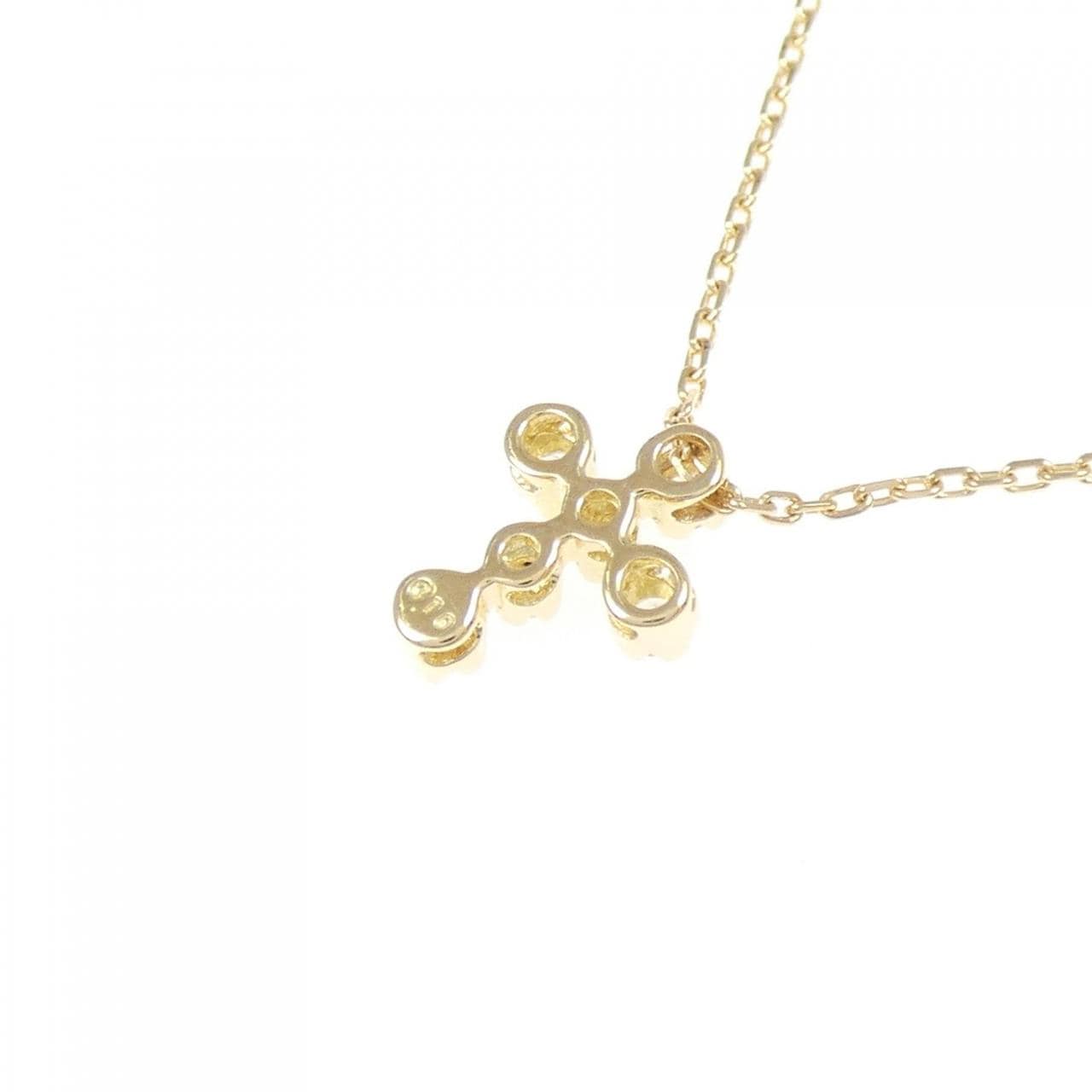 スタージュエリー クロス ダイヤモンド ネックレス 0.10CT