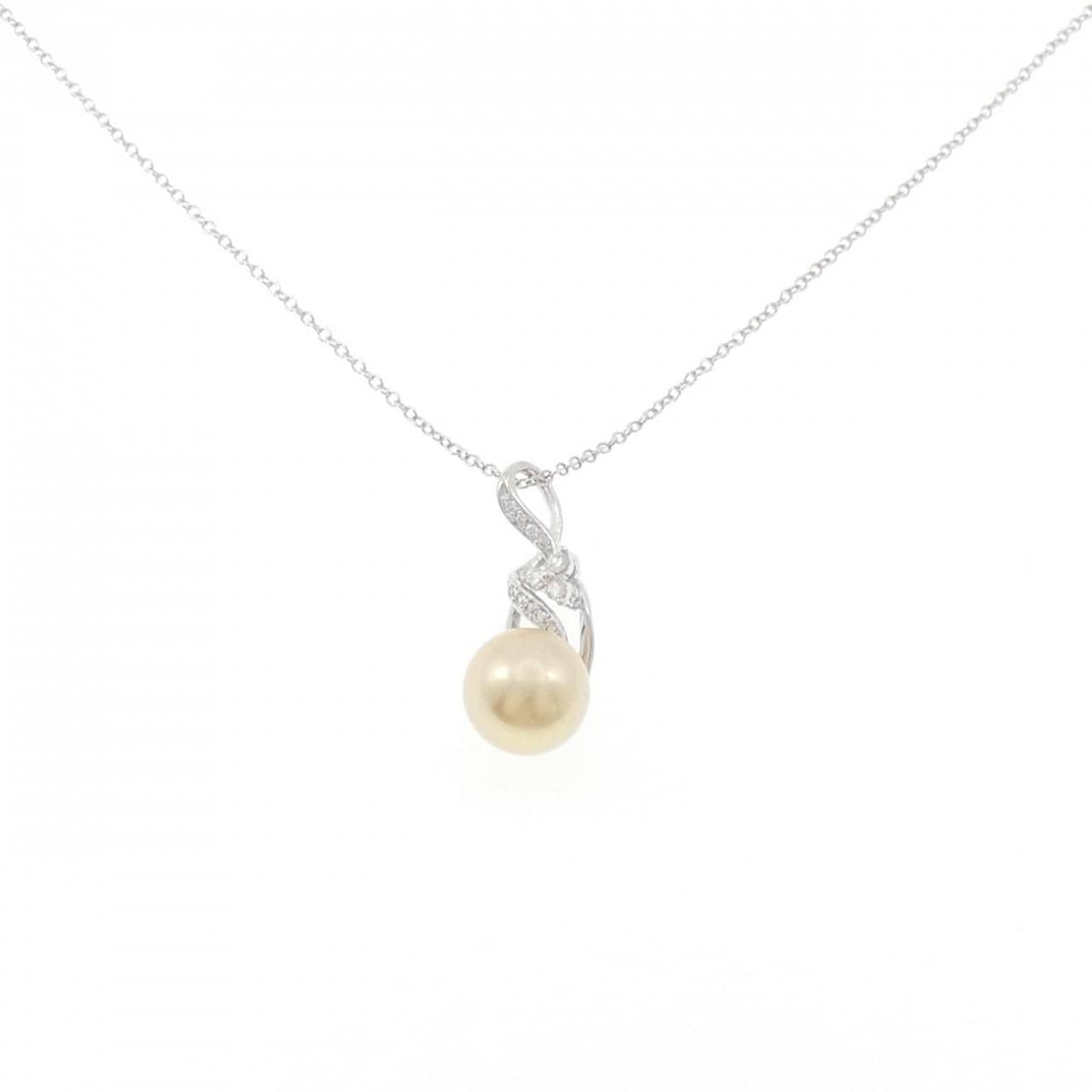 K18WG/750WG 白蝶パール ネックレス 11mm