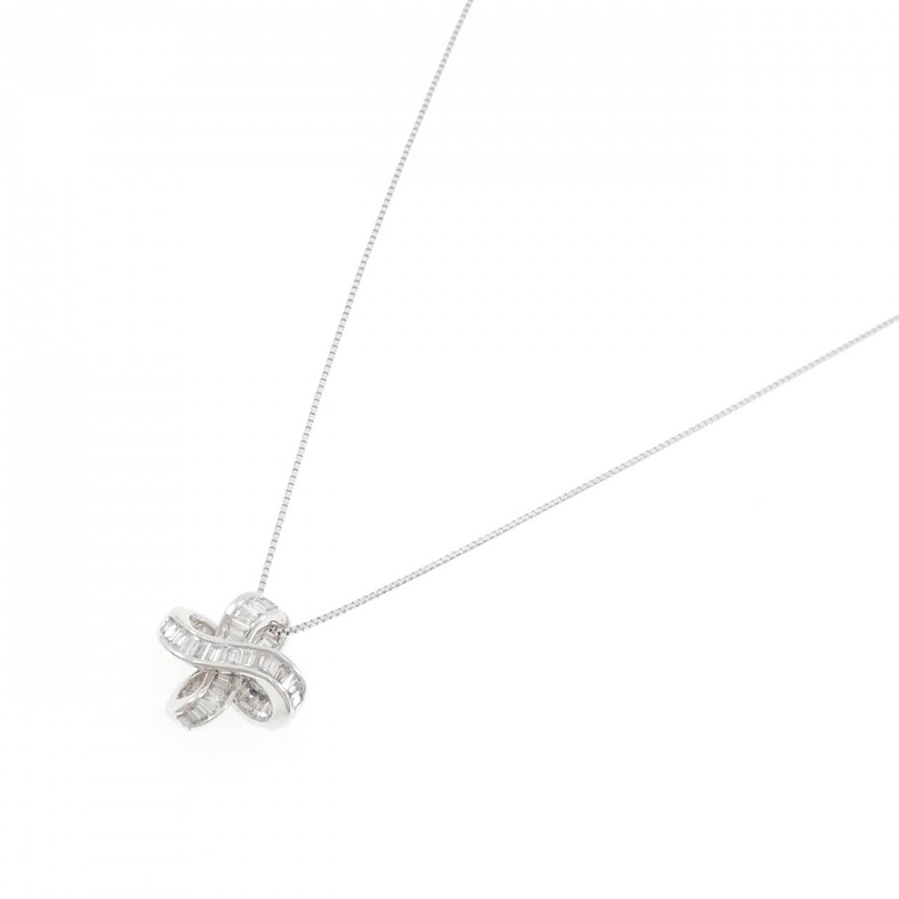 K18WG ダイヤモンド ネックレス 0.25CT