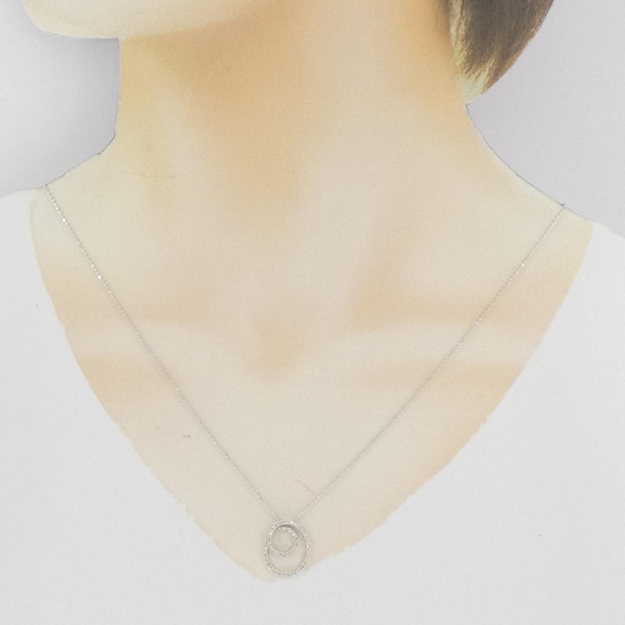 K18WG ダイヤモンド ネックレス 0.28CT