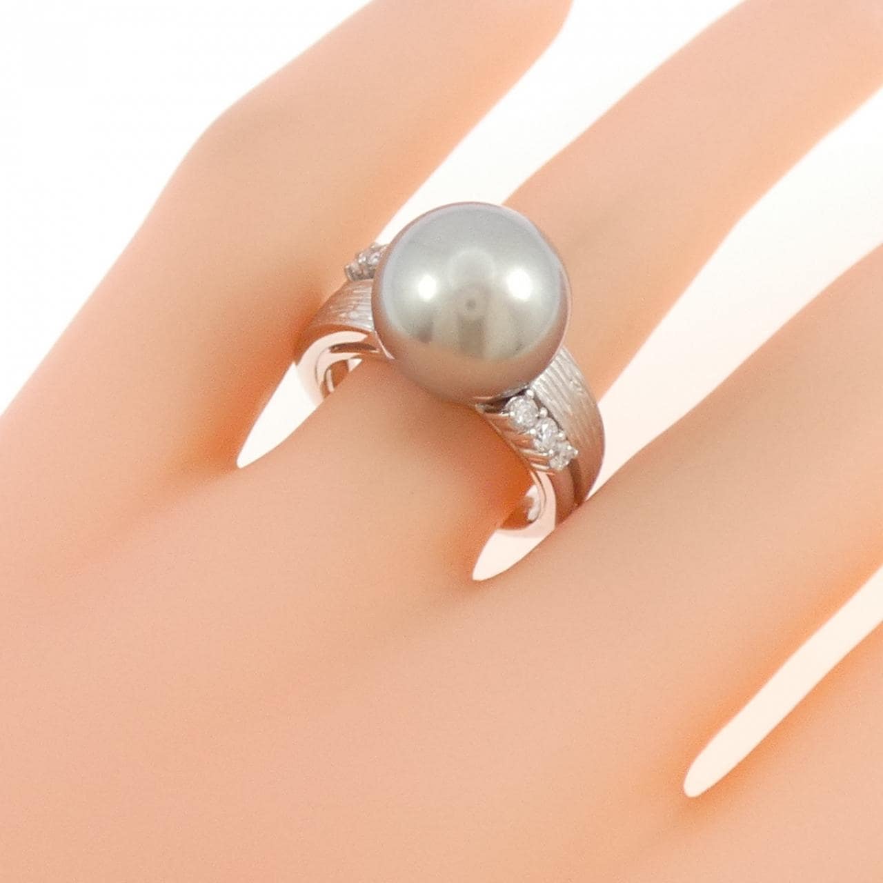 PT900 黒蝶パール リング 12mm