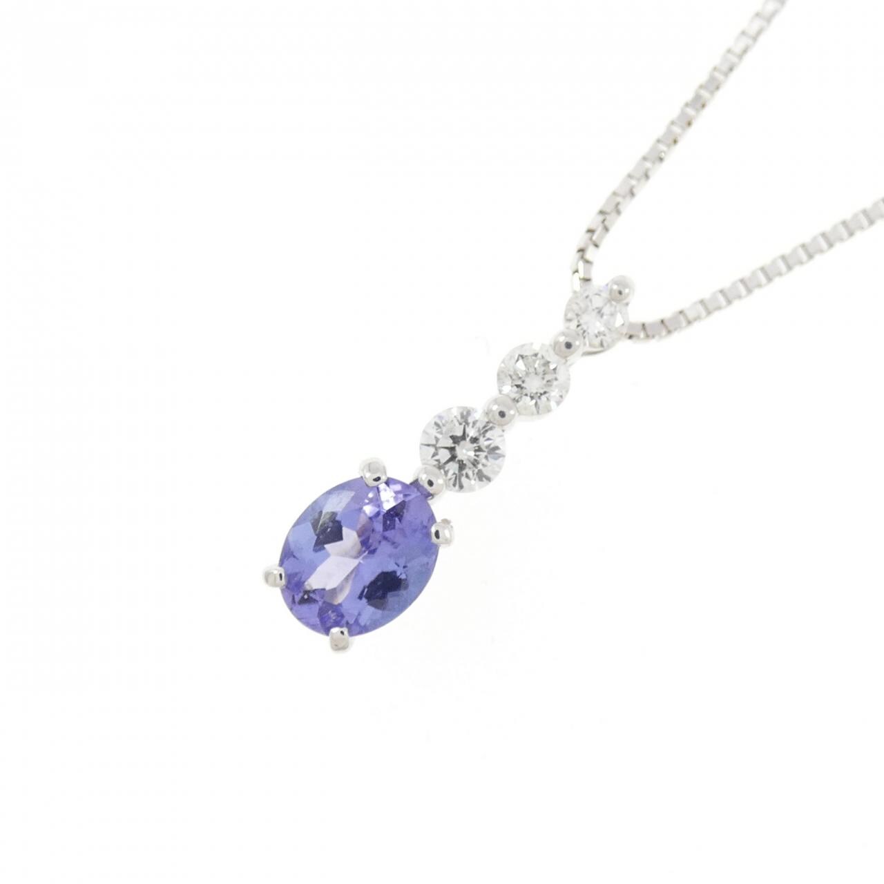 K18WG タンザナイト ネックレス 0.60CT