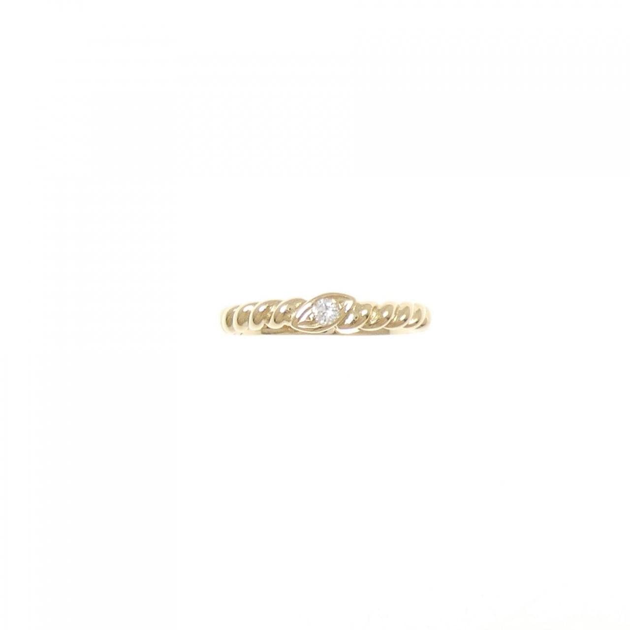 K18YG ダイヤモンド ピンキー リング 0.02CT