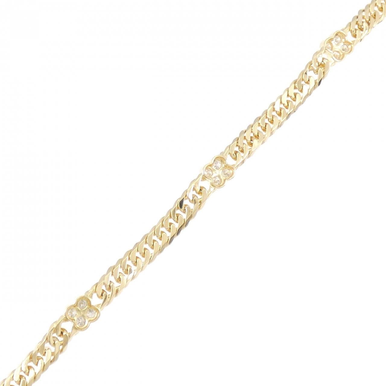 K18YG Flower Diamond Bracelet 0.61CT