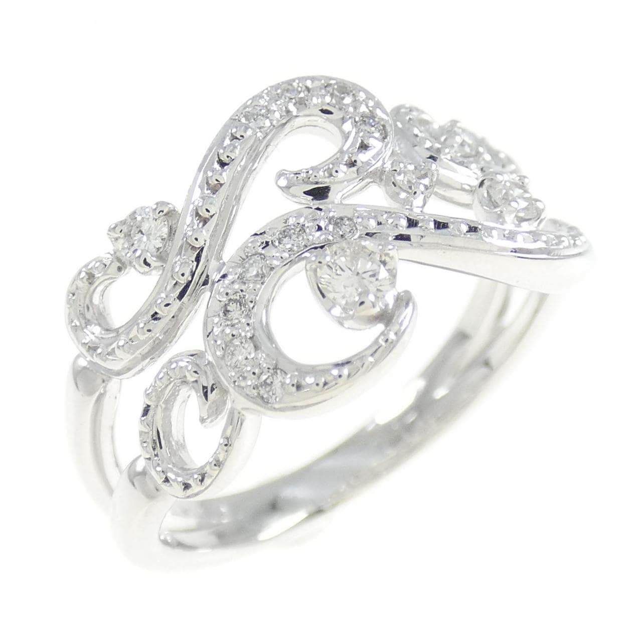 K18WG ダイヤモンド リング 0.17CT