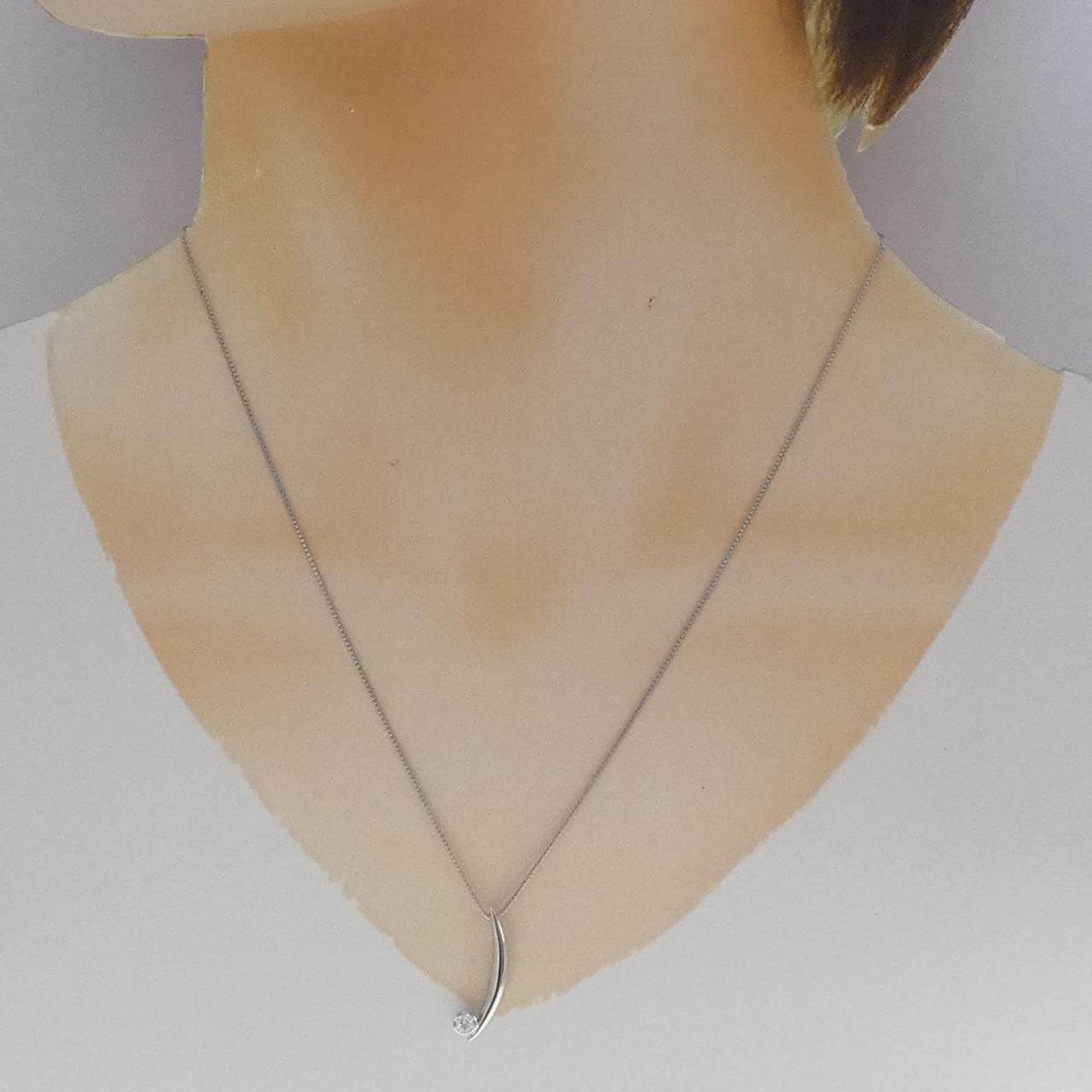 PT950 ダイヤモンド ネックレス 0.10CT
