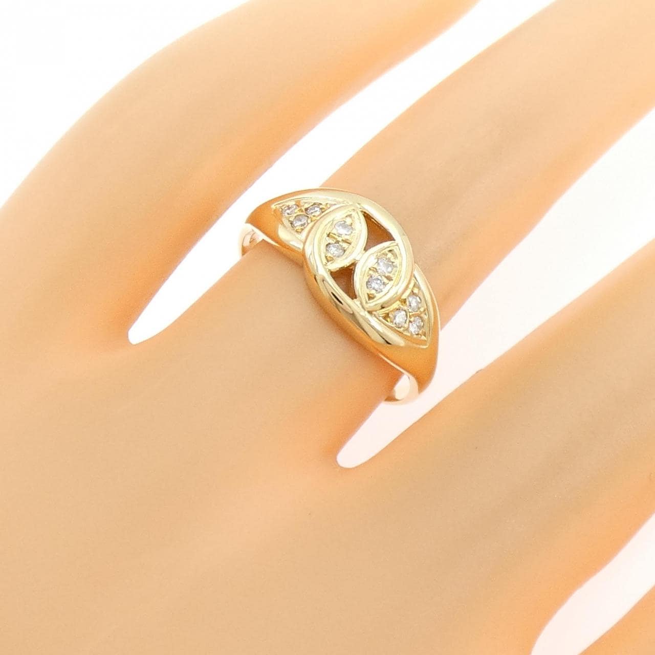 K18YG ダイヤモンド リング 0.11CT