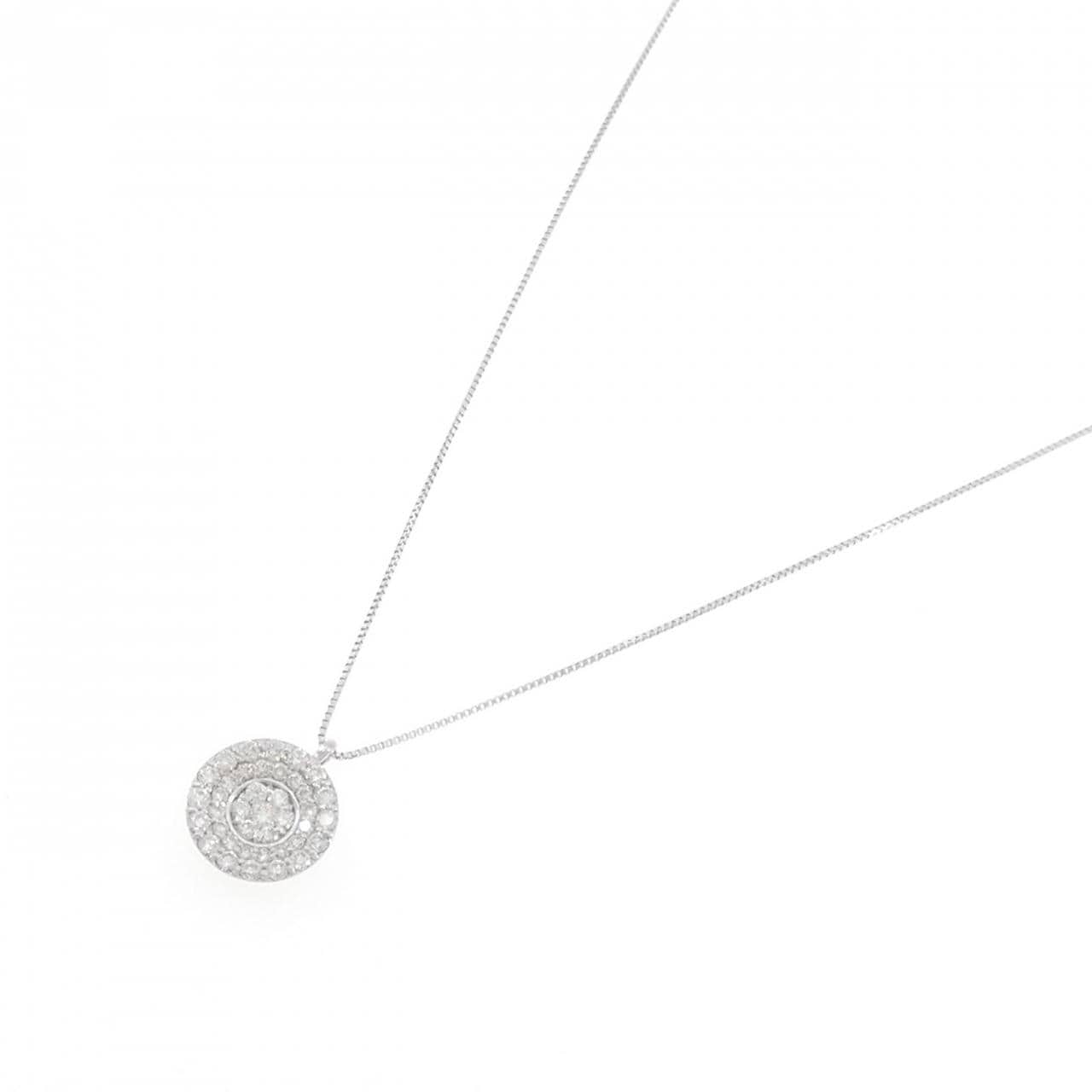 K18WG ダイヤモンド ネックレス 0.50CT