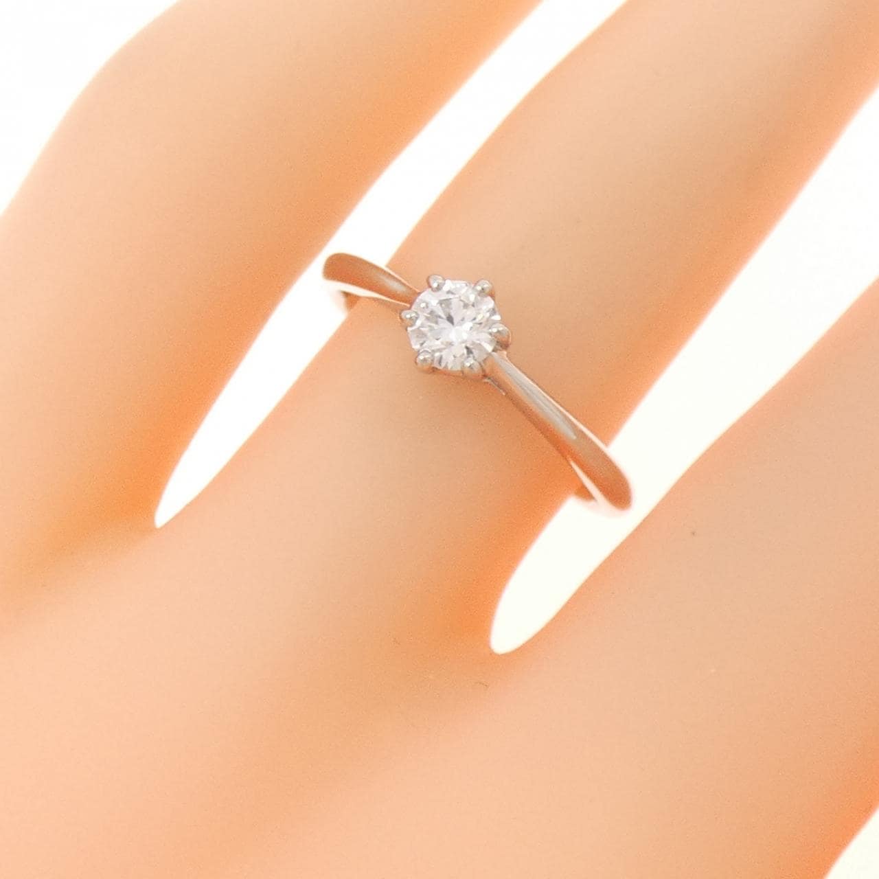 PT950 ダイヤモンド リング 0.23CT F VS1 3EXT