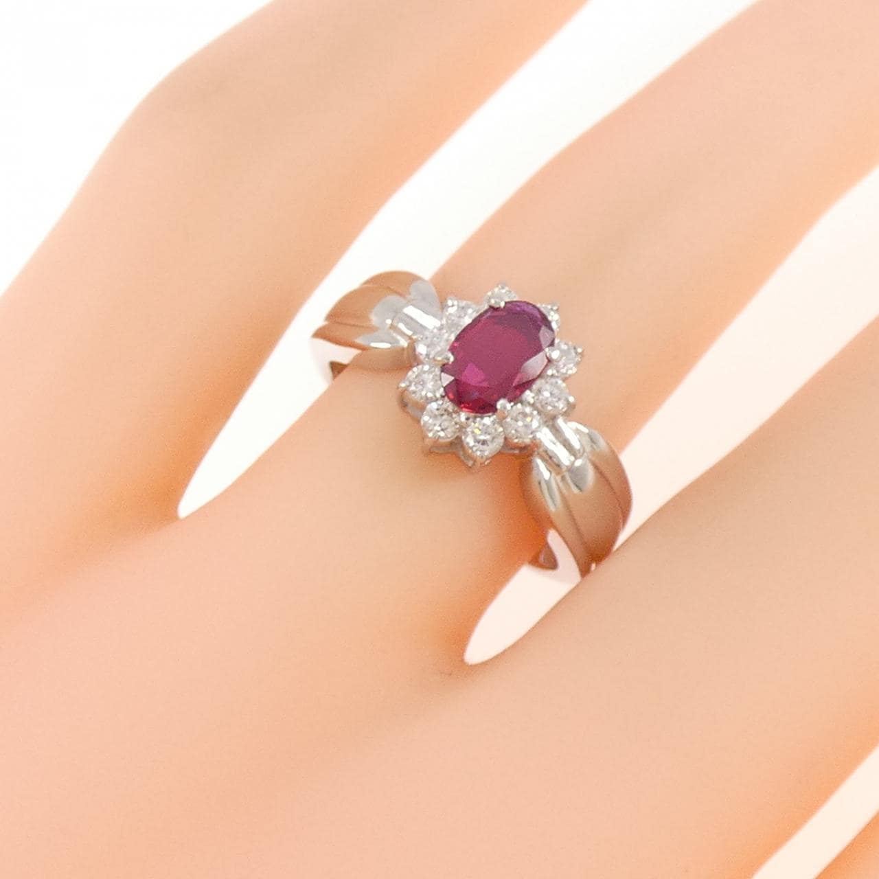 PT900 ルビー リング 0.475CT