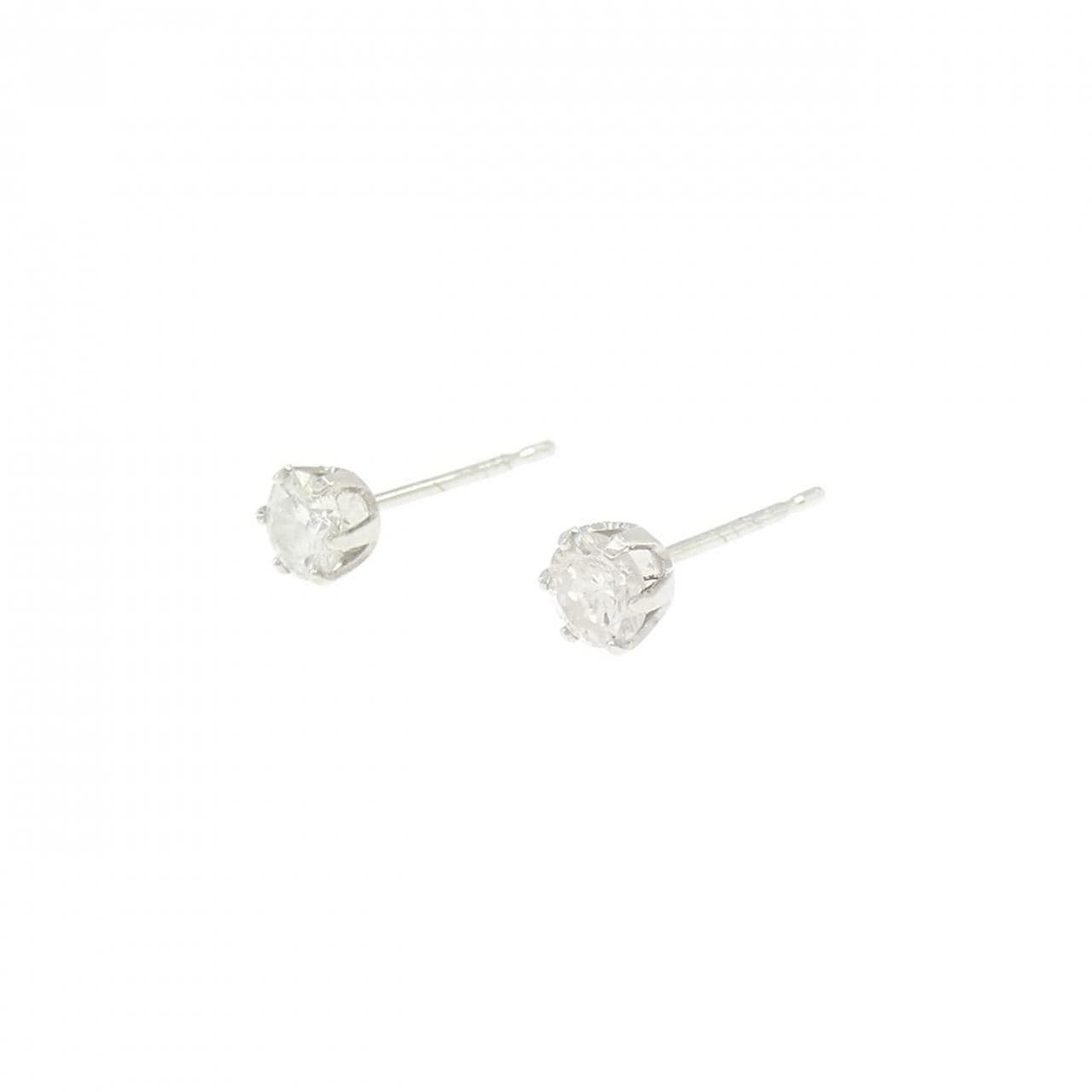 PT900 ソリティア ダイヤモンド ピアス 0.40CT
