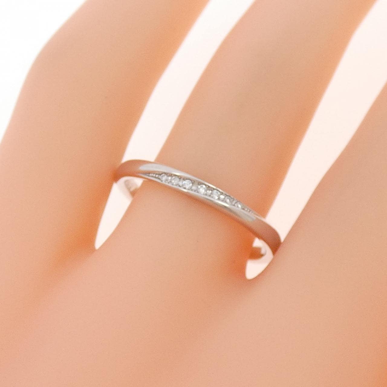 K18WG ダイヤモンド リング 0.03CT