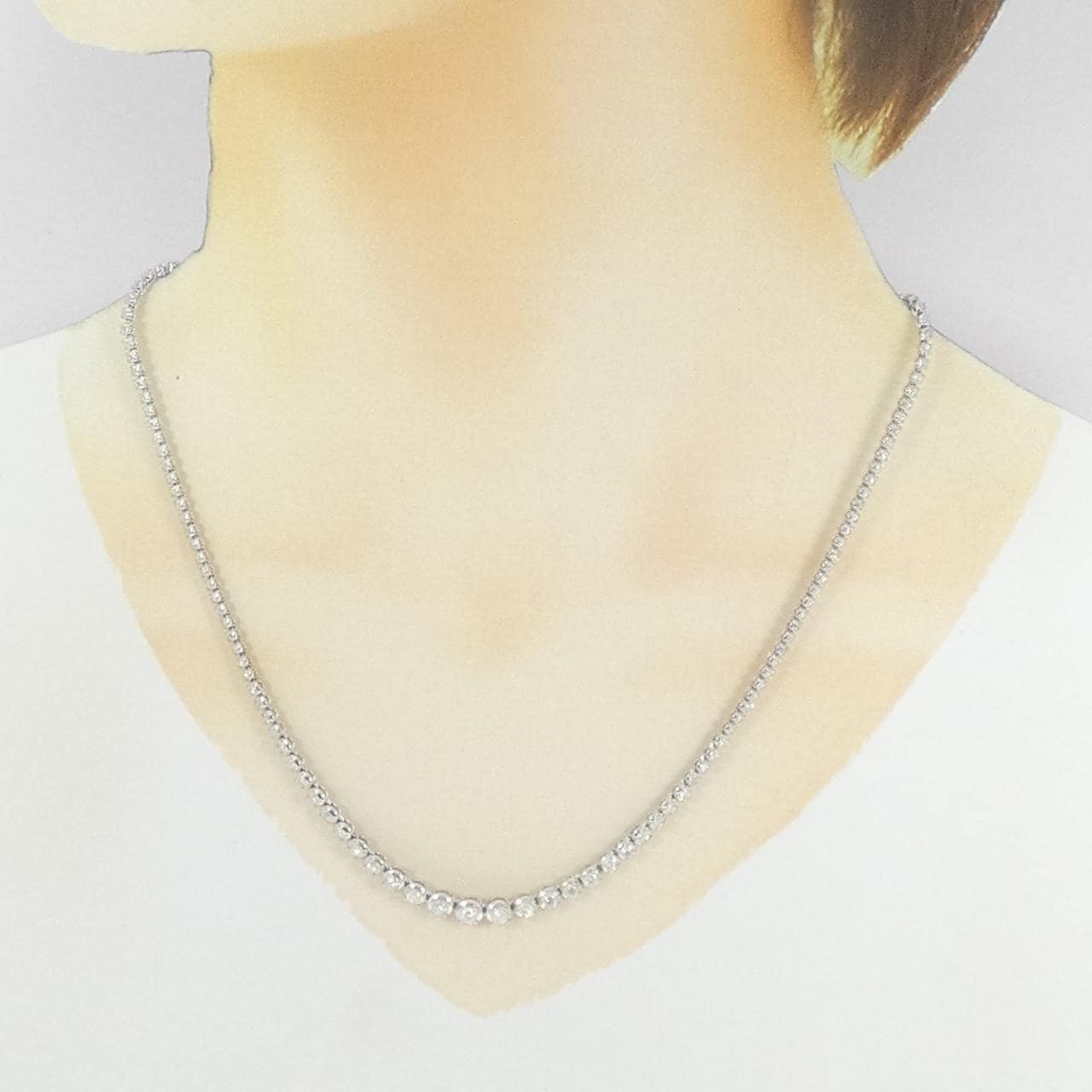 PT950 ダイヤモンド ネックレス 3.00CT