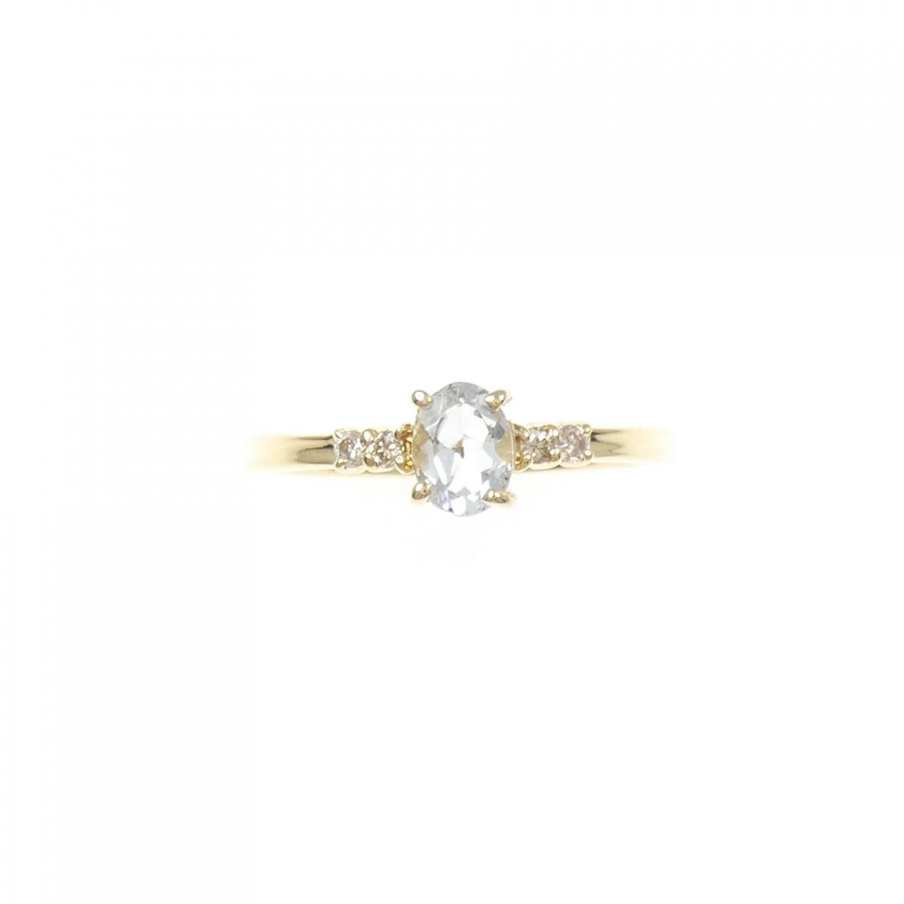 K18YG アクアマリン リング