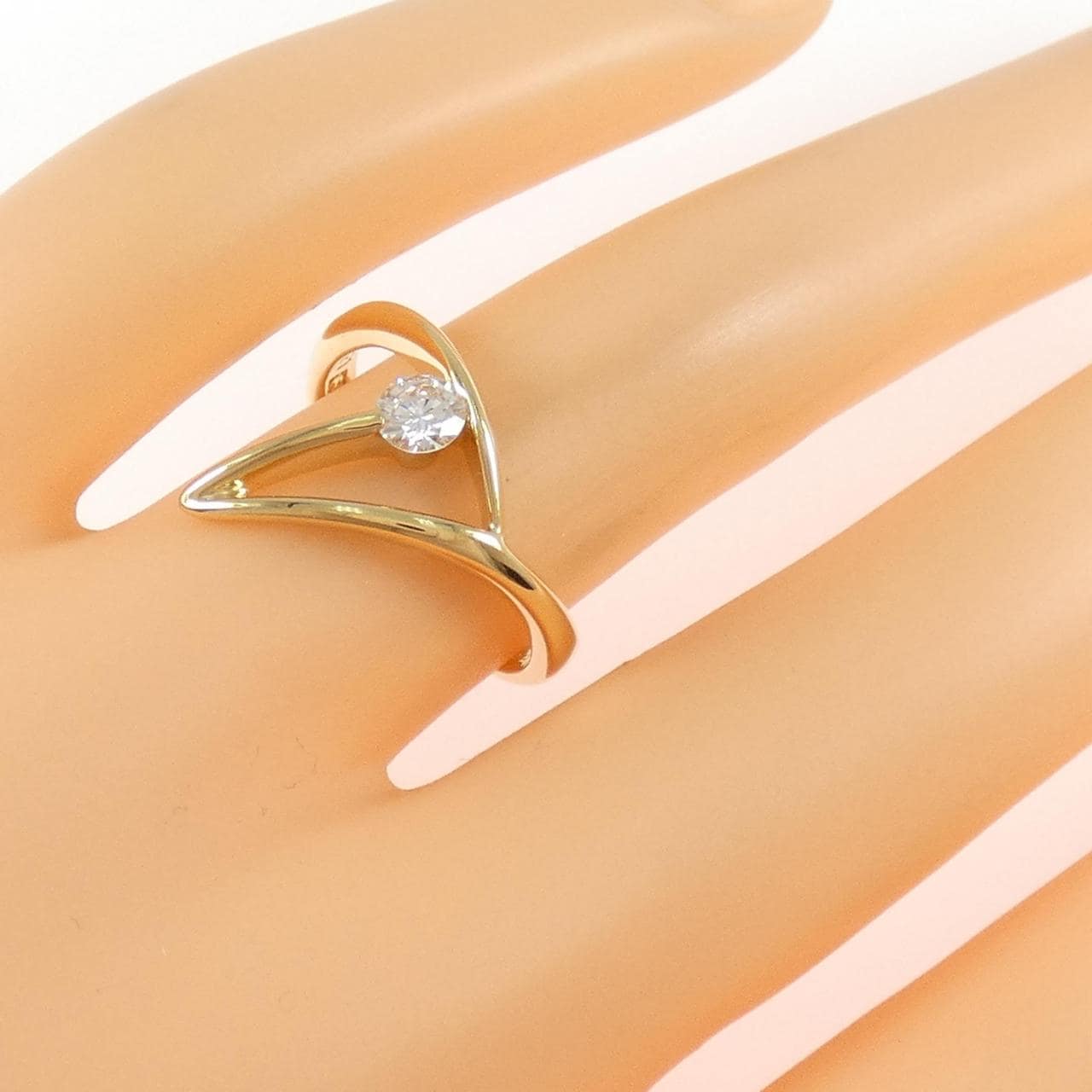 K18YG ダイヤモンド リング 0.21CT