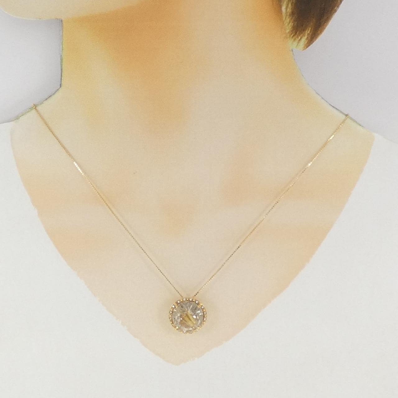 K18YG ルチルクオーツ ネックレス