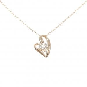K18PG ハート ダイヤモンド ネックレス 0.30CT