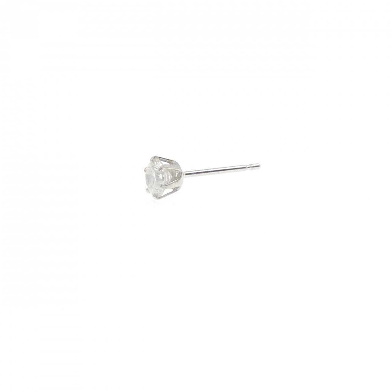 PT900 ソリティア ダイヤモンド ピアス 0.268CT 片耳