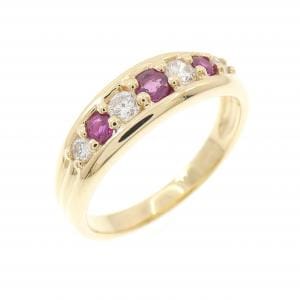 18KYG ルビー リング