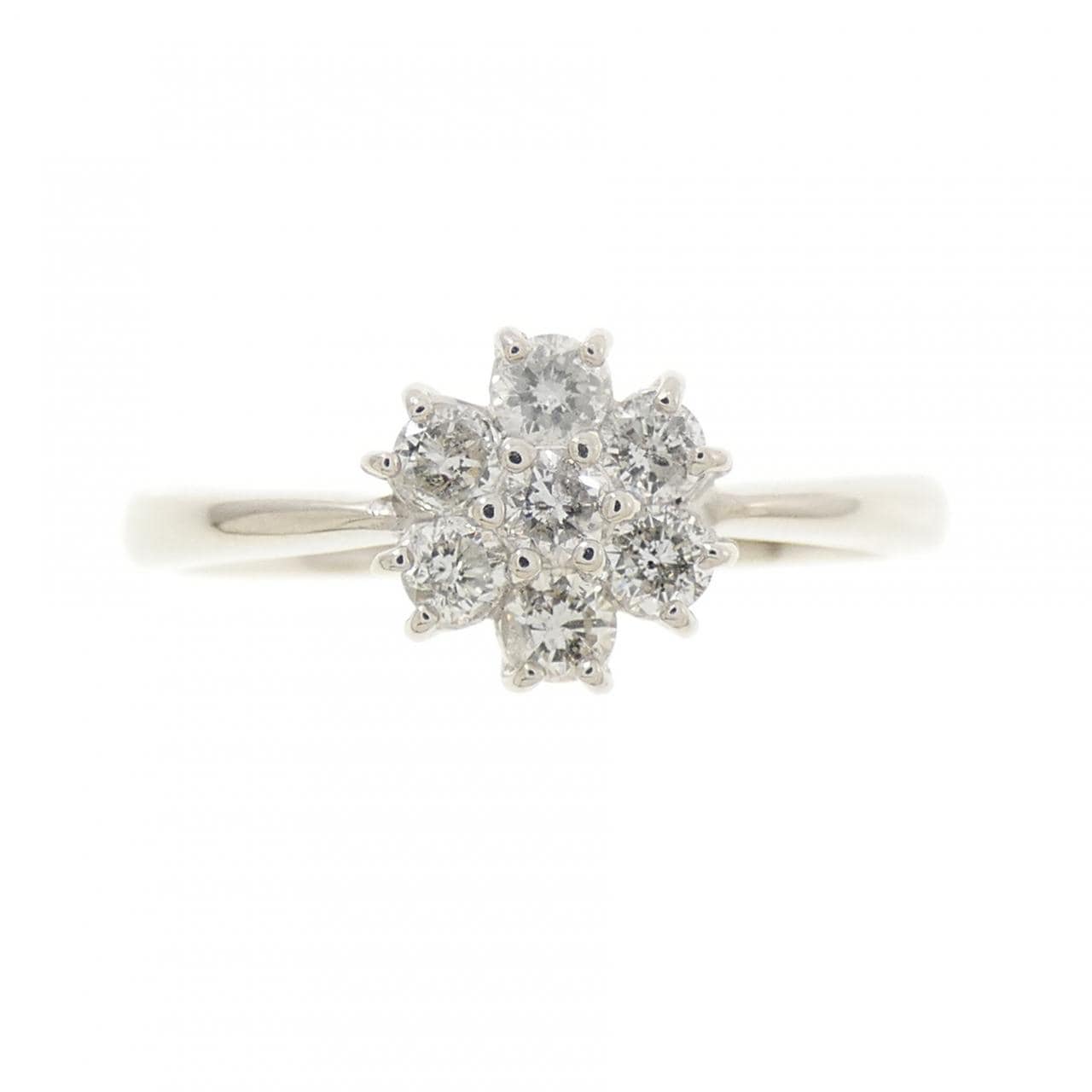 PT900 フラワー ダイヤモンド リング 0.35CT
