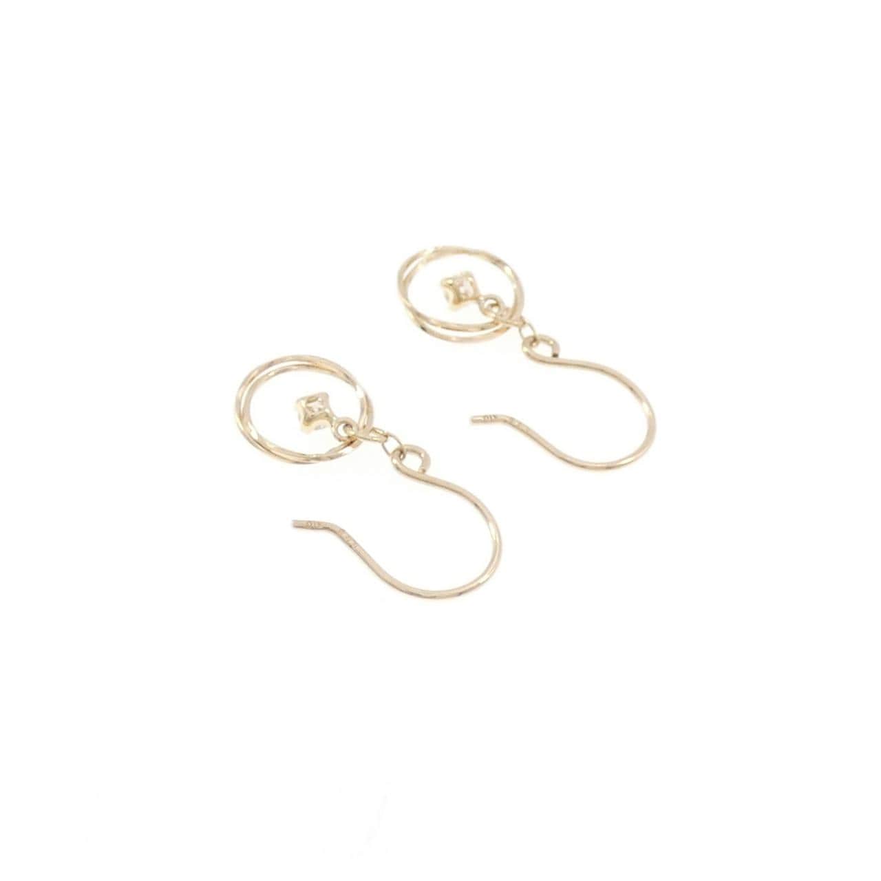 K10PG ダイヤモンド ピアス 0.06CT