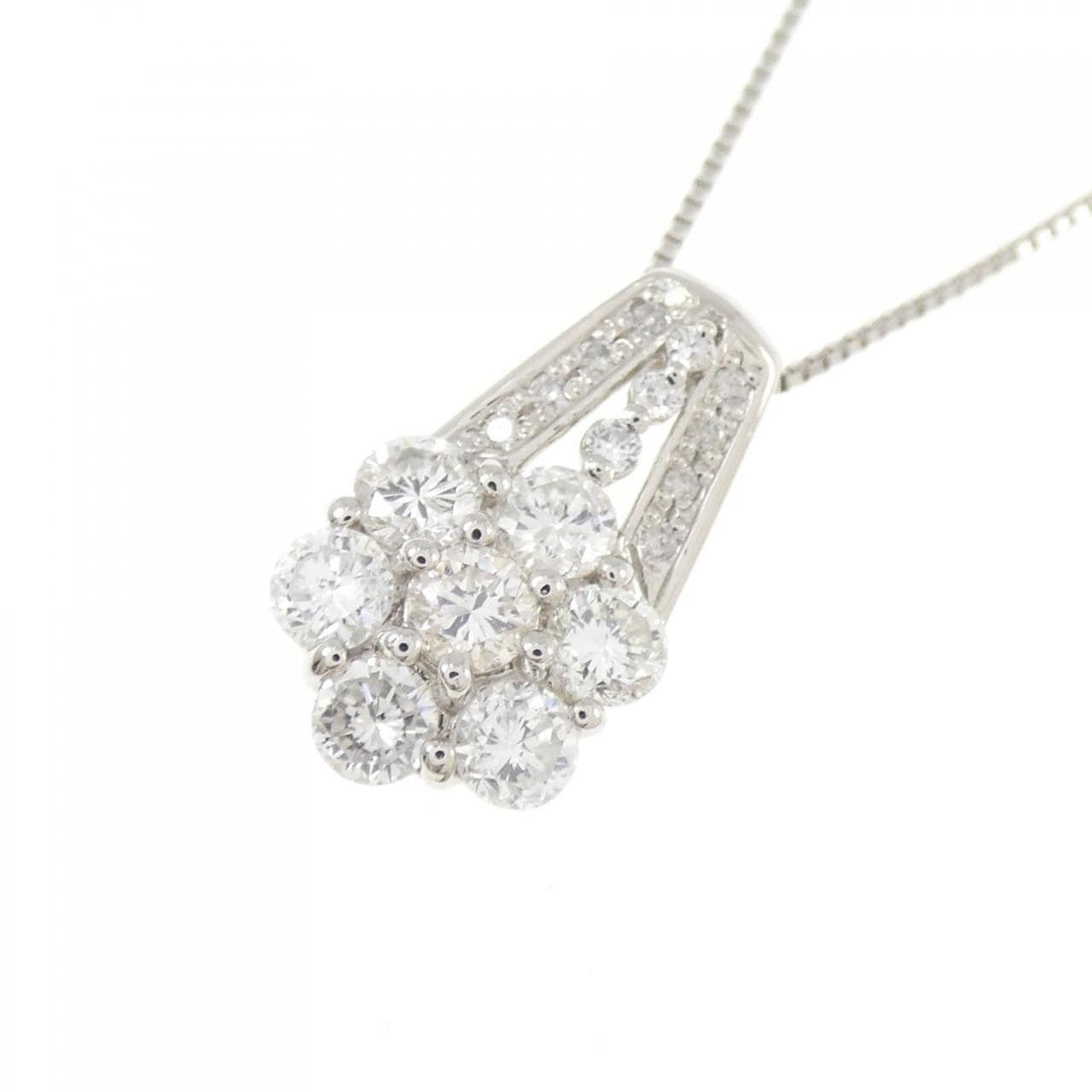 PT900/PT850 ダイヤモンド ネックレス 1.00CT