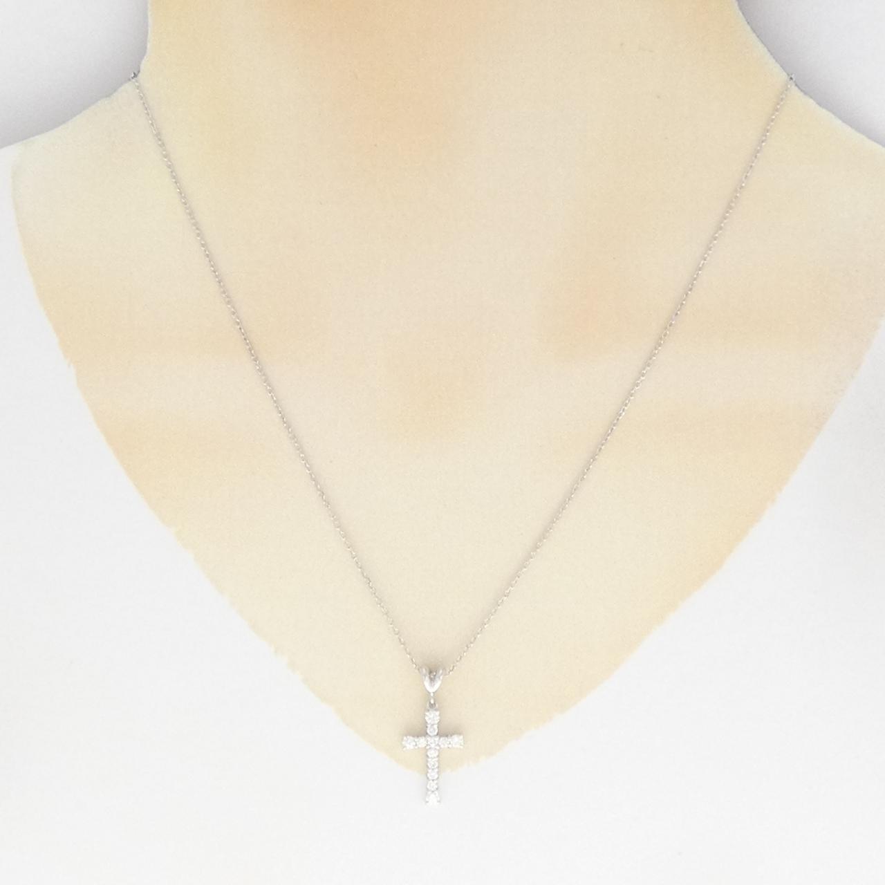 ミキモト クロス ダイヤモンド ネックレス 0.36CT