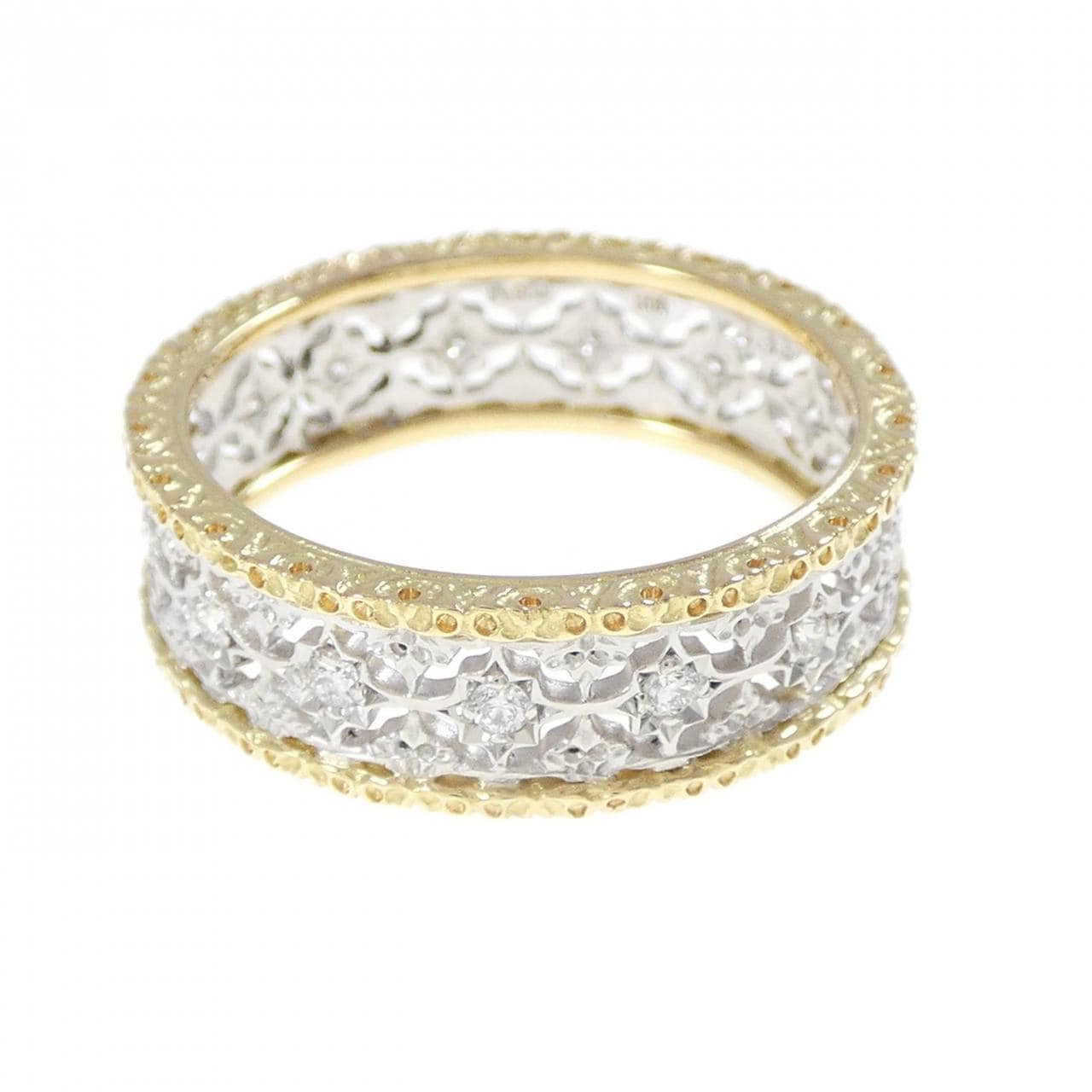 K18YG/PT900 ダイヤモンド リング 0.20CT