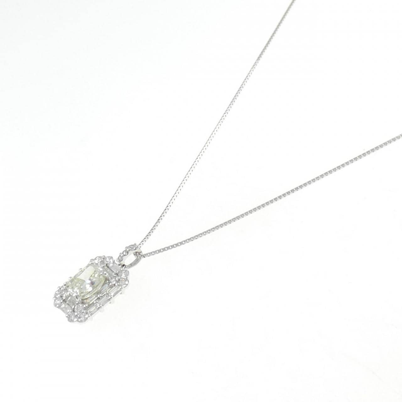 [BRAND NEW] PT Diamond Necklace 2.015CT VLY SI2 Fancy Cut