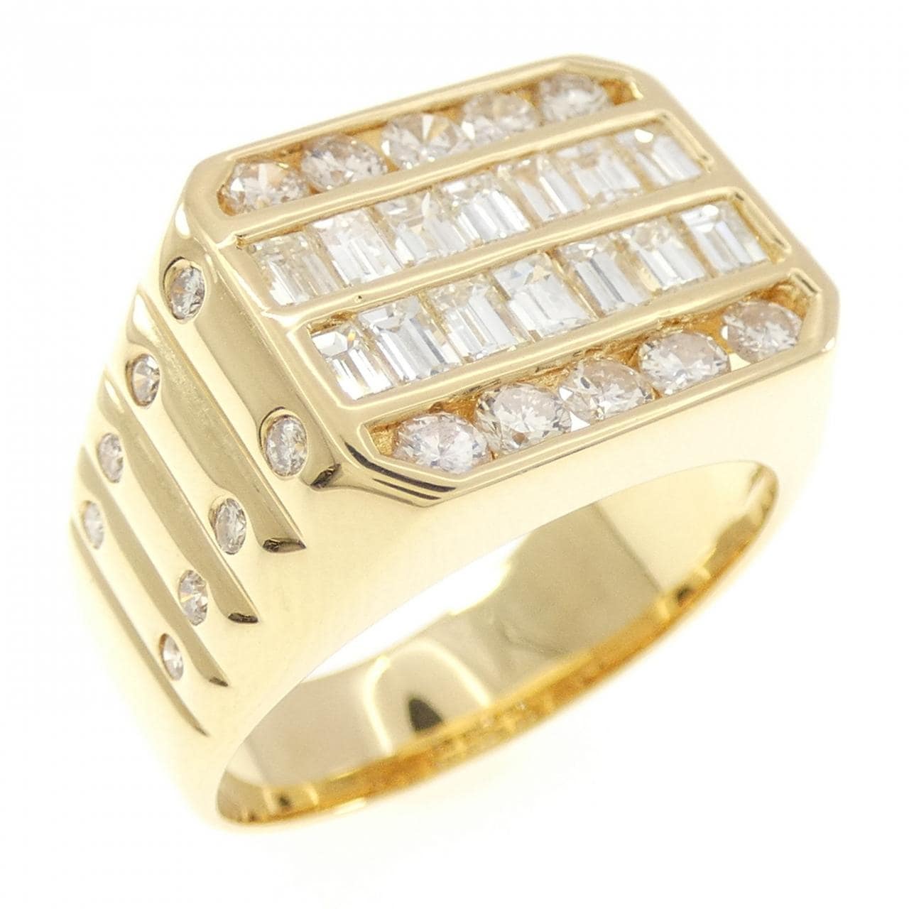 K18YG ダイヤモンド リング 1.75CT