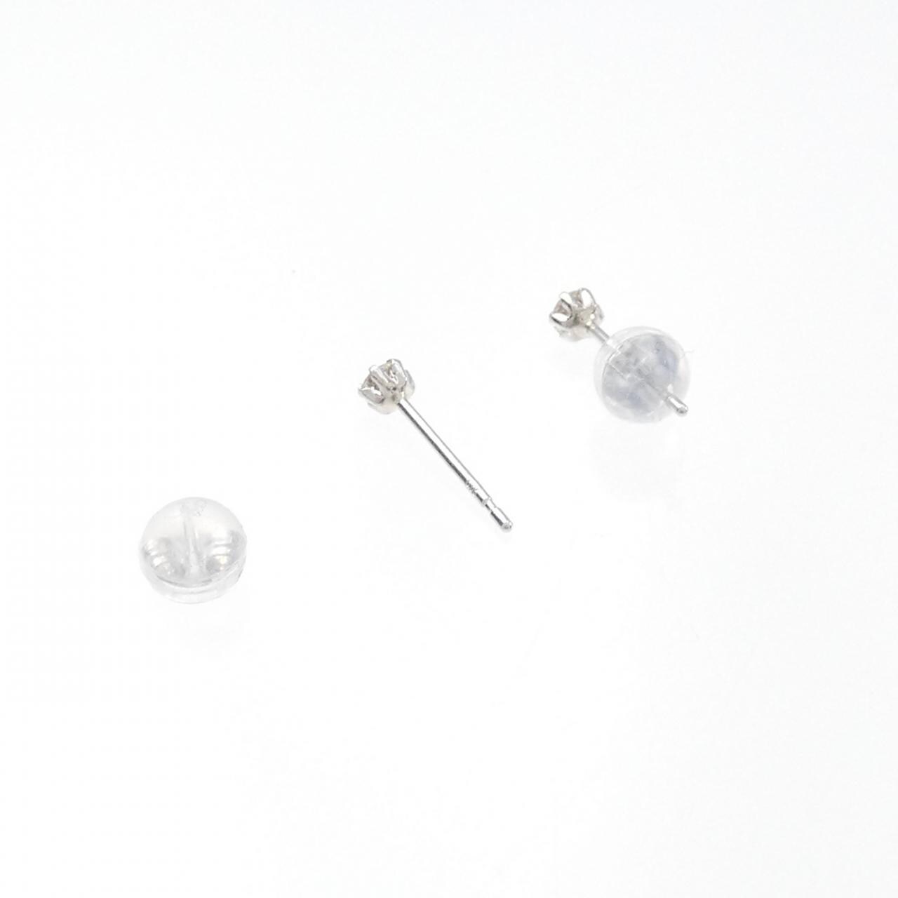 【新品】PT900 ソリティア ダイヤモンド ピアス 0.10CT