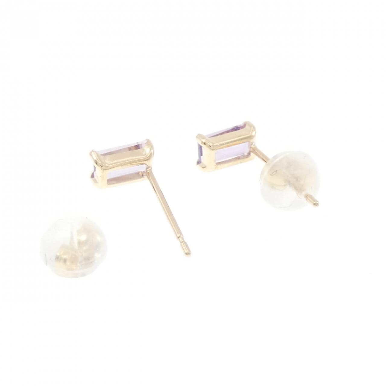 【新品】K10YG アメジスト ピアス