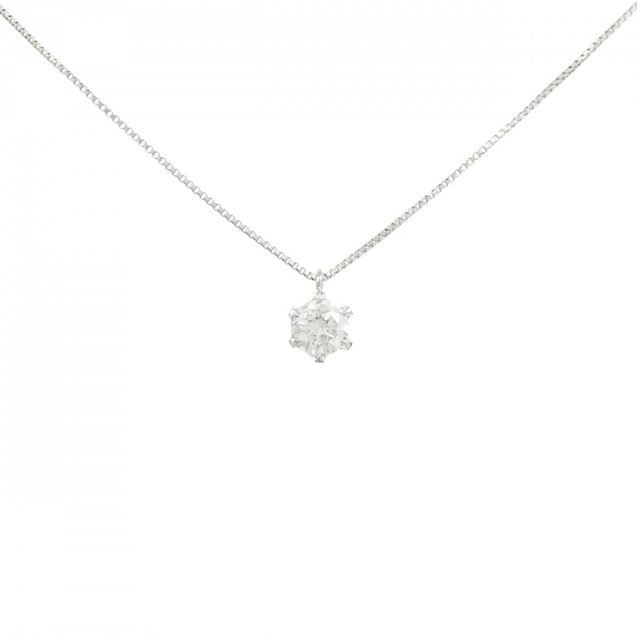 PT900/PT850 ソリティア ダイヤモンド ネックレス 0.311CT