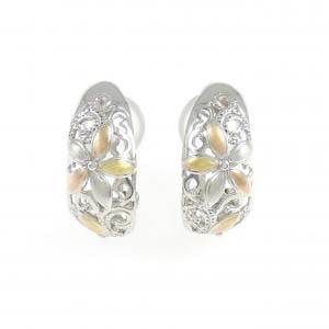 K18スリーカラー フラワー ピアス