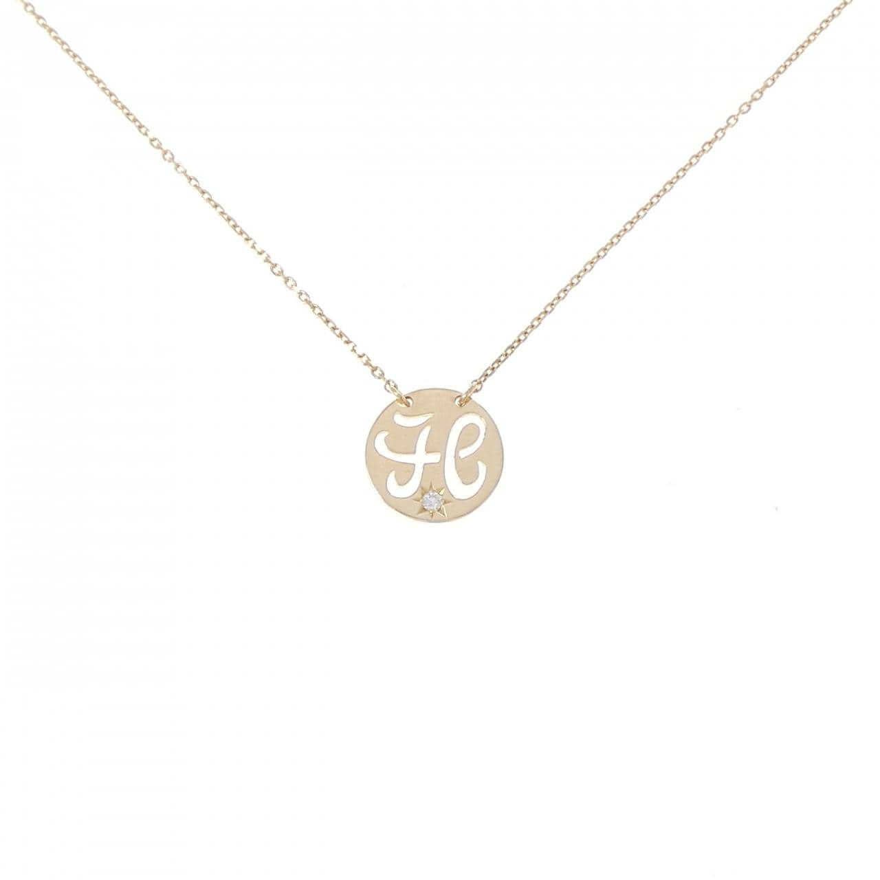 スタージュエリー イニシャル ネックレス 0.01CT