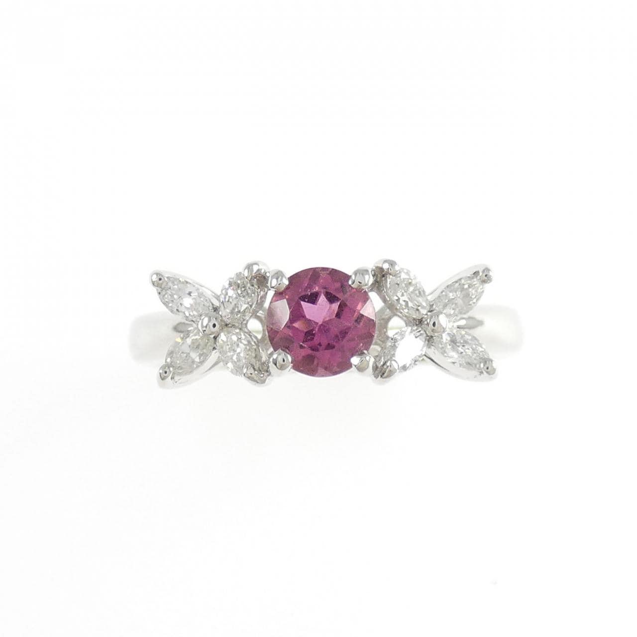 PT900 フラワー トルマリン リング 0.451CT