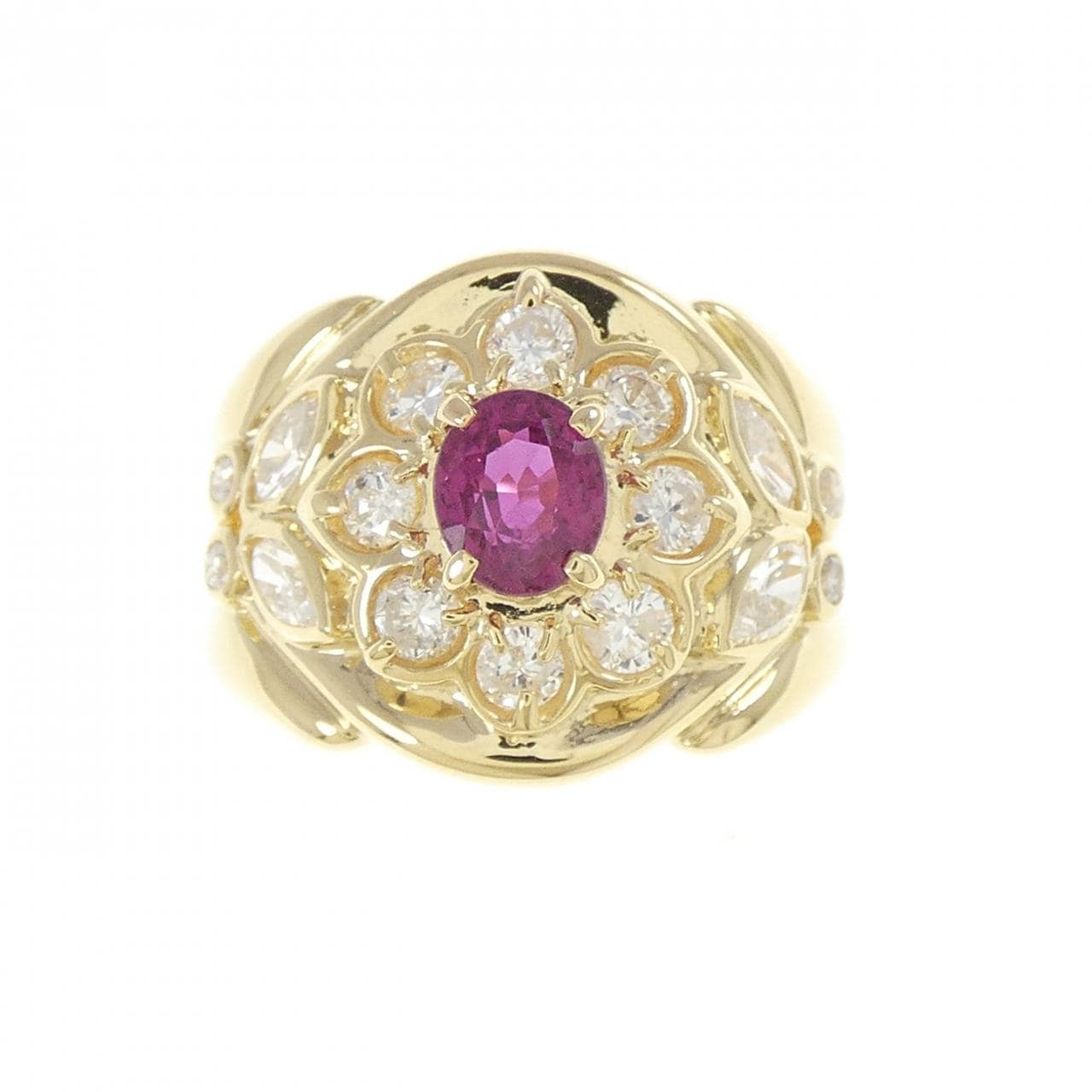 K18YG ルビー リング 0.68CT